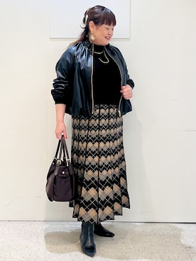 「Reflect（リフレクト）のアイテム（ブルゾン）」を使った、kimmyさん（レディース・153cm）の秋コーディネート