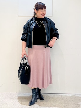 「Reflect（リフレクト）のアイテム（ブルゾン）」を使った、kimmyさん（レディース・153cm）の秋コーディネート