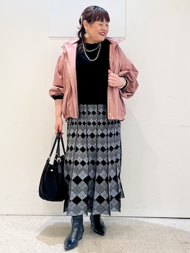「Reflect（リフレクト）のアイテム（ブルゾン）」を使った、kimmyさん（レディース・153cm）の秋コーディネート