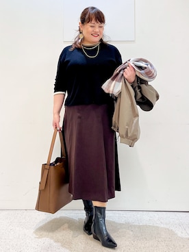 「Reflect（リフレクト）のアイテム（トップス）」を使った、kimmyさん（レディース・153cm）の秋コーディネート