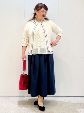 「アイテム（パンプス、ブルー系）」を使った、kimmyさん（レディース・153cm）の夏コーディネート