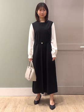 「INDIVI（インディヴィ）のアイテム」を使った、しばみさん（レディース・157cm）の冬コーディネート