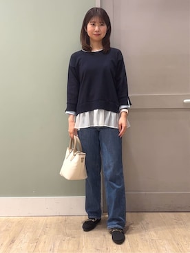 「grove（グローブ）のアイテム」を使った、しばみさん（レディース・157cm）の春コーディネート