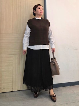 「grove（グローブ）のアイテム」を使った、にゃみさん（レディース・159cm）の秋コーディネート