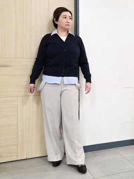 「grove（グローブ）のアイテム（パンツ）」を使った、にゃみさん（レディース・159cm）の冬コーディネート