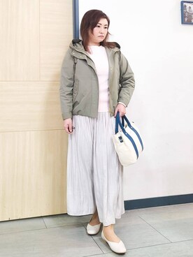 「Lee（リー）のアイテム（バッグ）」を使った、にゃみさん（レディース・159cm）の冬コーディネート