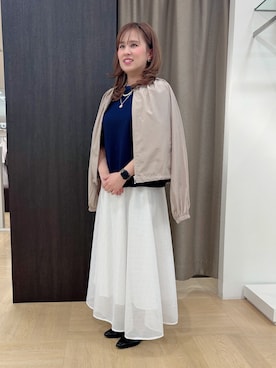 「UNTITLED（アンタイトル）のアイテム（ブルゾン）」を使った、Keiさん（レディース・150cm）の春コーディネート