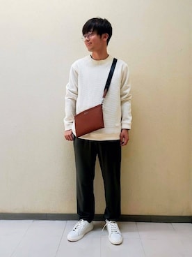 「TAKEO KIKUCHI（タケオキクチ）のアイテム」を使った、nerさん（メンズ・166cm）の秋コーディネート