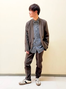 「TAKEO KIKUCHI（タケオキクチ）のアイテム（パンツ）」を使った、nerさん（メンズ・166cm）の春コーディネート