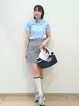 「アイテム（サンバイザー）」を使った、yumiさん（レディース・165cm）の夏コーディネート