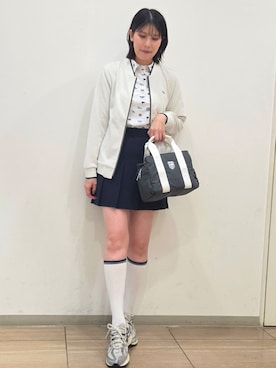 「アイテム（サンバイザー）」を使った、yumiさん（レディース・165cm）の夏コーディネート