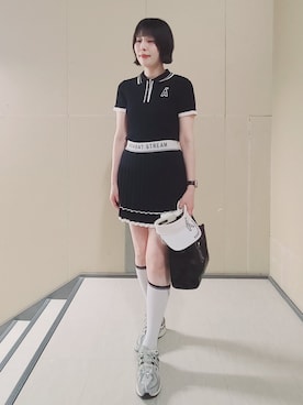 「アイテム（サンバイザー）」を使った、yumiさん（レディース・165cm）の春コーディネート