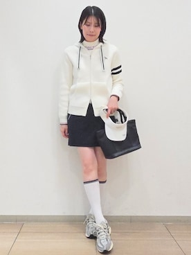 「アイテム（サンバイザー）」を使った、yumiさん（レディース・165cm）の秋コーディネート