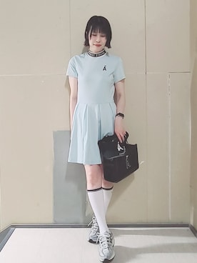 「アイテム（サンバイザー）」を使った、yumiさん（レディース・165cm）の春コーディネート