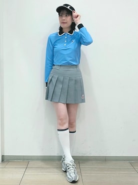 「アイテム（サンバイザー）」を使った、yumiさん（レディース・165cm）の夏コーディネート