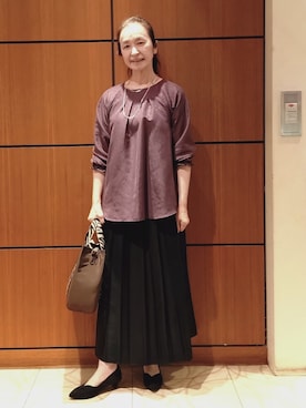 「Reflect（リフレクト）のアイテム（トップス）」を使った、Kさん（レディース・162cm）の秋コーディネート