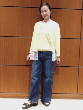 「Reflect（リフレクト）のアイテム（パンツ）」を使った、Kさん（レディース・162cm）の夏コーディネート