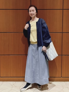 「Reflect（リフレクト）のアイテム（ブルゾン）」を使った、Kさん（レディース・162cm）の春コーディネート