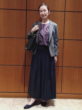 「Reflect（リフレクト）のアイテム（トップス）」を使った、Kさん（レディース・162cm）の秋コーディネート