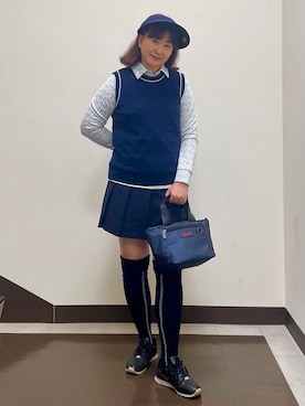 「アイテム（サンバイザー）」を使った、SALTさん（レディース・164cm）の秋コーディネート