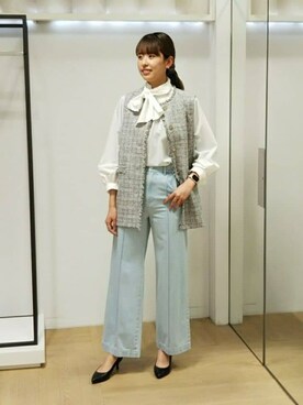 「UNTITLED（アンタイトル）のアイテム（パンプス）」を使った、yukaさん（レディース・169cm）の冬コーディネート