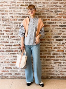 「MINIMUM（ミニマム）のアイテム（スカート）」を使った、Yasucoさん（レディース・163cm）の春コーディネート