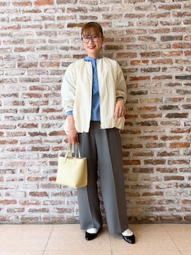 「SOUP（スープ）のアイテム（トップス）」を使った、Yasucoさん（レディース・163cm）の春コーディネート