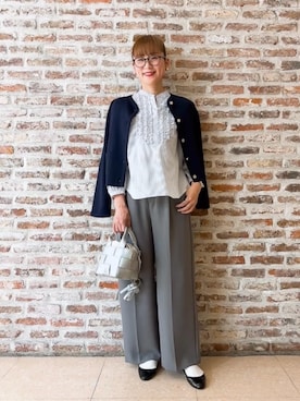 「SOUP（スープ）のアイテム（トップス）」を使った、Yasucoさん（レディース・163cm）の春コーディネート