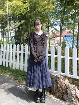 「GeeRA（ジーラ）のアイテム」を使った、Sashaさん（レディース・160cm）の春コーディネート