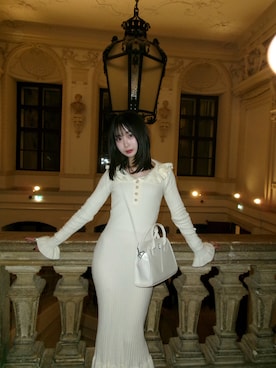 「Mejoul（メジュール）のアイテム」を使った、Sashaさん（レディース・160cm）の冬コーディネート