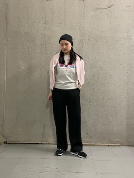 「アイテム（帽子）」を使った、ときさん（レディース・160cm）の春コーディネート