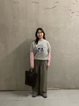 「チャンピオン」｜ときさん（レディース・160cm）の春コーディネート