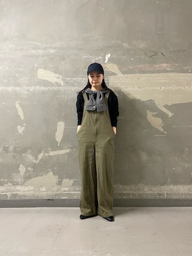 「URBAN RESEARCH DOORS（アーバンリサーチドアーズ）の刺繍ツイルキャップ（キャップ、ブルー系）」を使った、ときさん（レディース・160cm）の春コーディネート