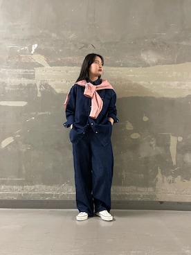 「Wrangler（ラングラー）のアイテム（パンツ）」を使った、ときさん（レディース・160cm）の春コーディネート