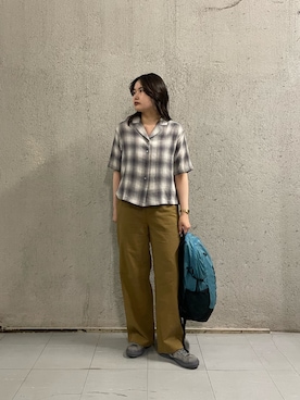 「アイテム（トップス）」を使った、ときさん（レディース・160cm）の春コーディネート