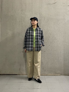 「Lee（リー）の『別注』Lee×DOORS　CHETOPA WIDETOROUSER（その他パンツ、ベージュ系）」を使った、ときさん（レディース・160cm）の春コーディネート