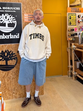 「Timberland（ティンバーランド）のアイテム」を使った、shutoさん（メンズ・176cm）の夏コーディネート