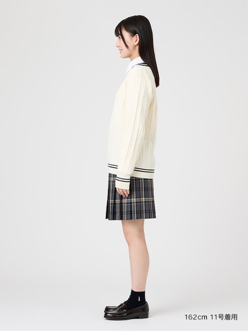 セーター ケーブル ライン入り 綿 7G 制服 学生服 中学 高校 スクール