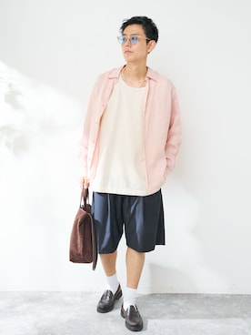 「B.C STOCK（ベーセーストック）のアイテム」を使った、JIMINさん（メンズ・177cm）の夏コーディネート
