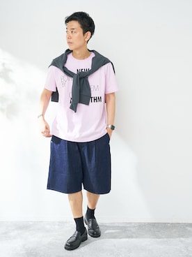 「B.C STOCK（ベーセーストック）のアイテム」を使った、JIMINさん（メンズ・177cm）の夏コーディネート