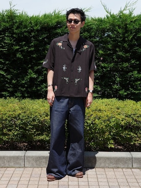 「B.C STOCK（ベーセーストック）のアイテム」を使った、JIMINさん（メンズ・177cm）の夏コーディネート