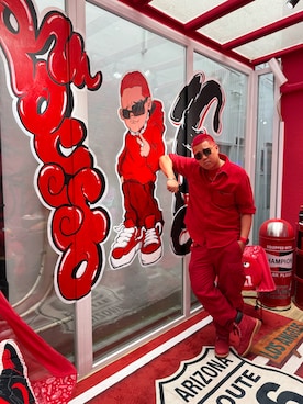 「Supreme （シュプリーム）のアイテム（カーゴパンツ）」を使った、yumin300さん（メンズ・182cm）の春コーディネート