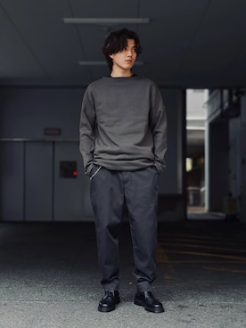 「SAINT JAMES（セントジェームス）のアイテム」を使った、Kōmaさん（メンズ・178cm）の冬コーディネート