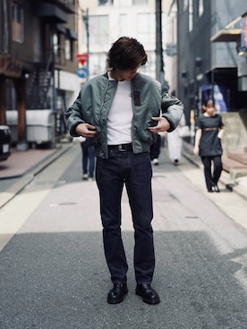 「RESOLUTE（リゾルト）のアイテム」を使った、Kōmaさん（メンズ・178cm）の冬コーディネート