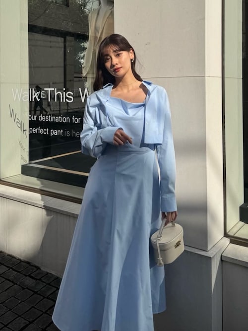 セール】Draped Shirt Dress Set（ワンピース）｜Her lip to（ハー