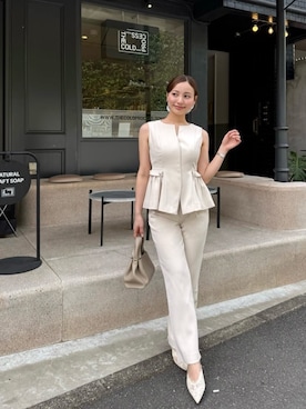 「アイテム（セットアップ）」を使った、Her lip toさん（レディース・157cm）の春コーディネート