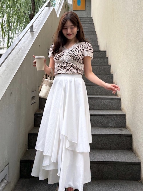 Her lip to ロング スカート Asymmetric Tiered Skirt : ZOZOTOWN