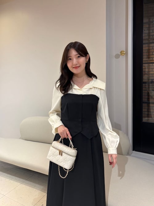 Her lip to ワンピース Mayfair Bicolor Flared Dress : ZOZOTOWN