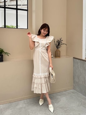 Her lip to（ハーリップトゥー）の「French Sleeve Polo Mini Dress