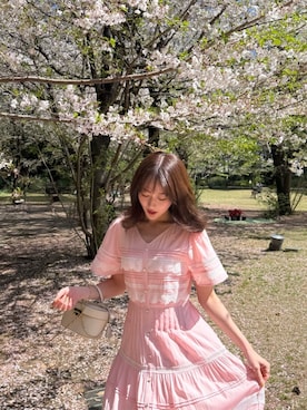 「Her lip to（ハーリップトゥー）のアイテム（ワンピース）」を使った、Her lip toさん（レディース・165cm）の春コーディネート